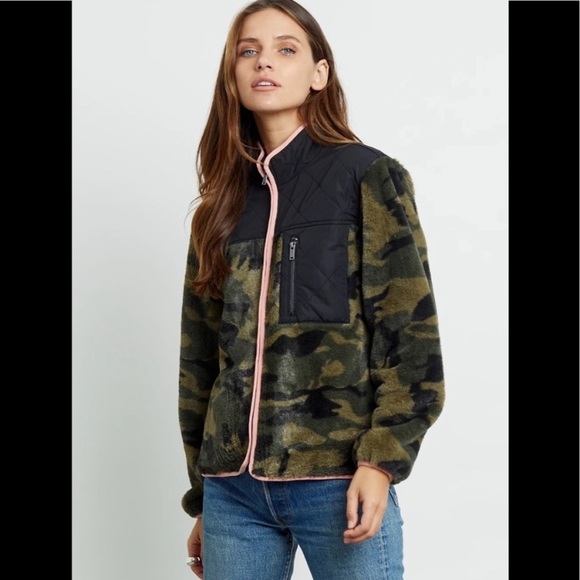 Rails Wesley Green Black Camo Zip Up Jacket Size L - Picture 3 of 12